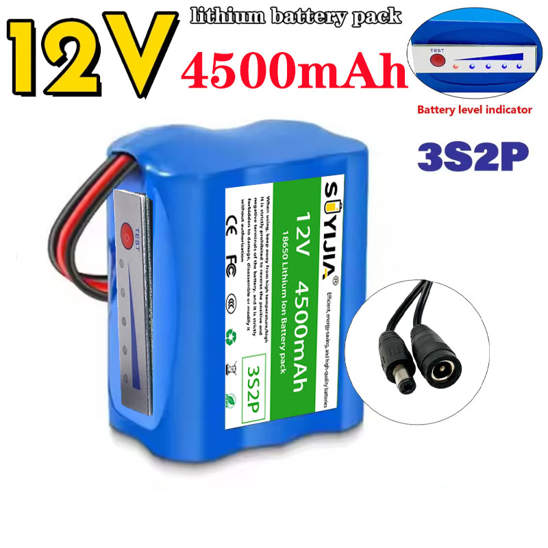 Fish Finder Battery - 18650 Lithium Battery 3s2p 12v 4500mAh