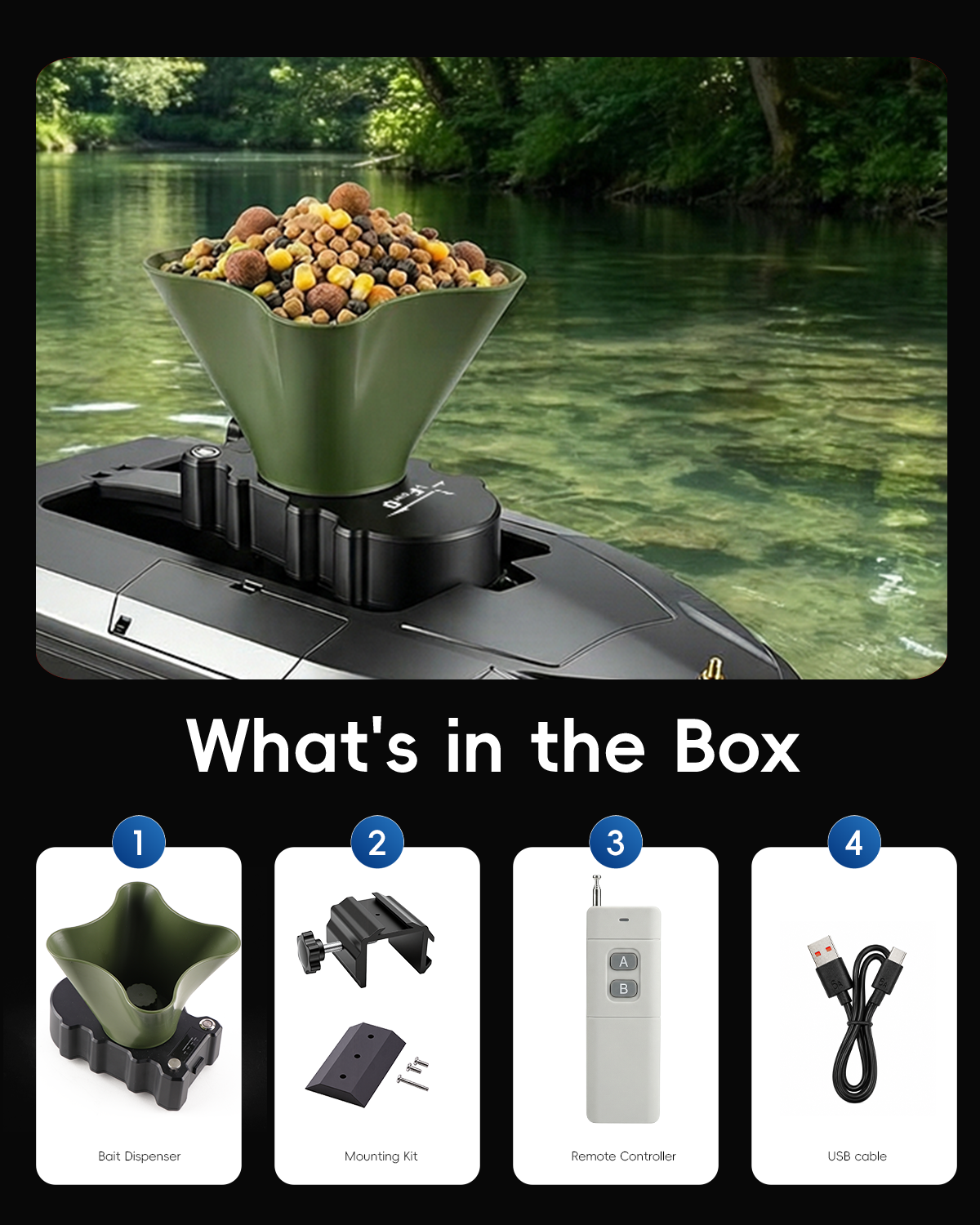 360° Rotating Bait Dispenser & – Fishing Gps Bewertung und Preis
