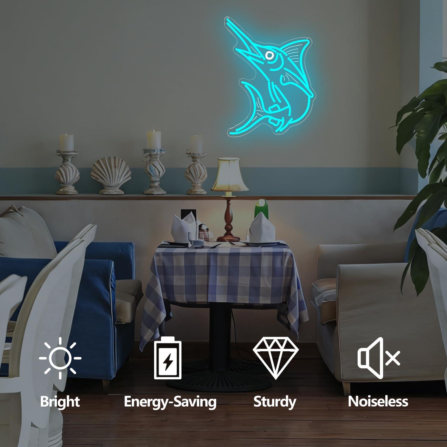 Marlin Fish Neon Sign Deep Sea – Fishing Light Bewertung und Preis