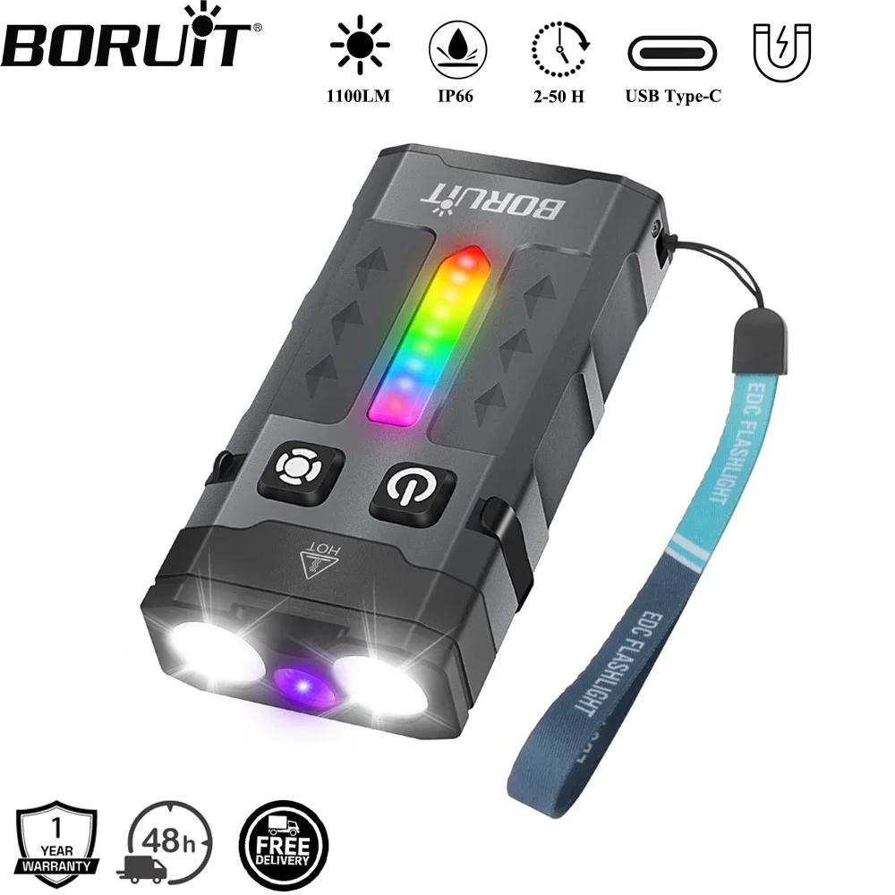 BORUiT EV20 1100LM EDC UV Keyc – Fishing Light Bewertung und Preis