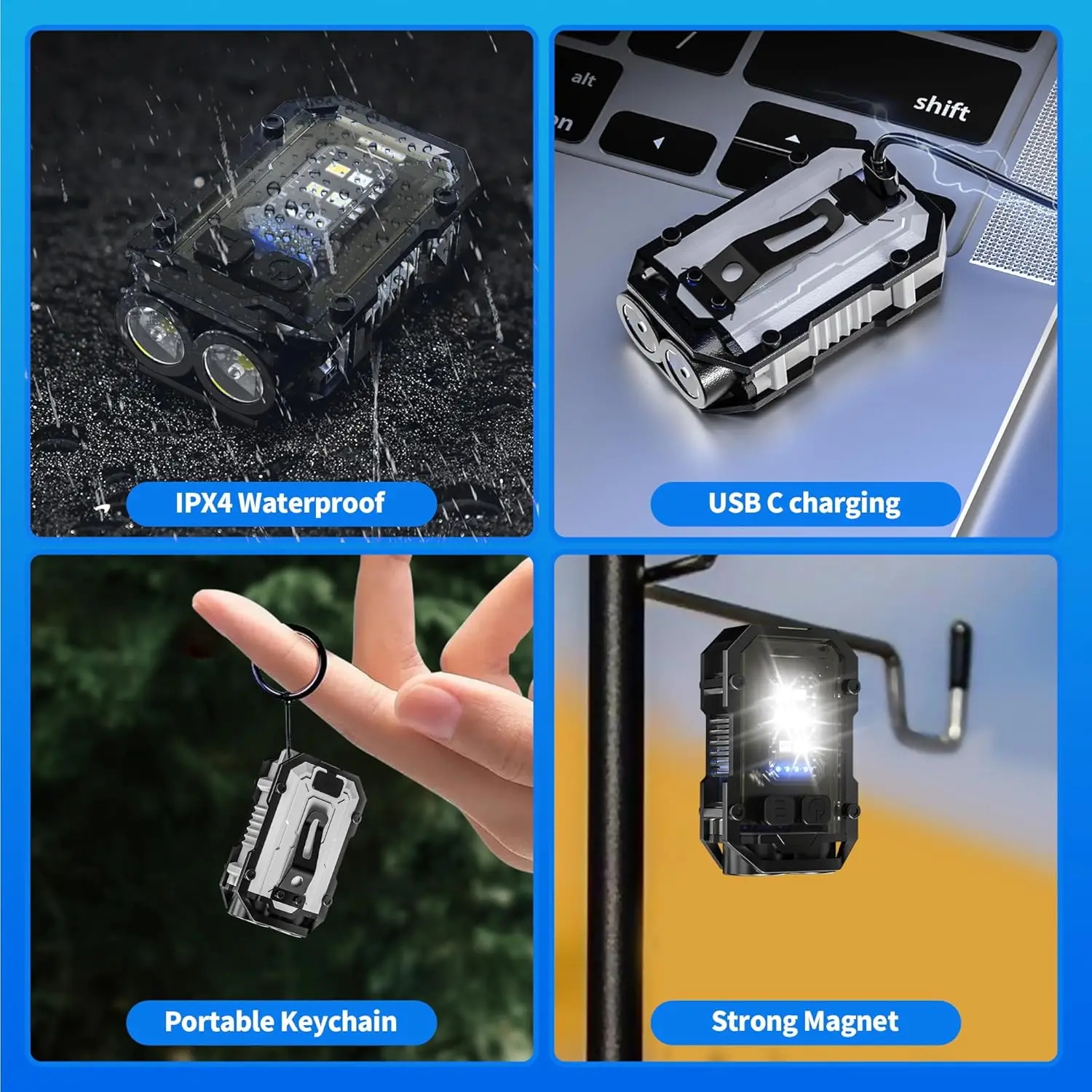 Mini COB Keychain Flashlight,C – Fishing Light Bewertung und Preis