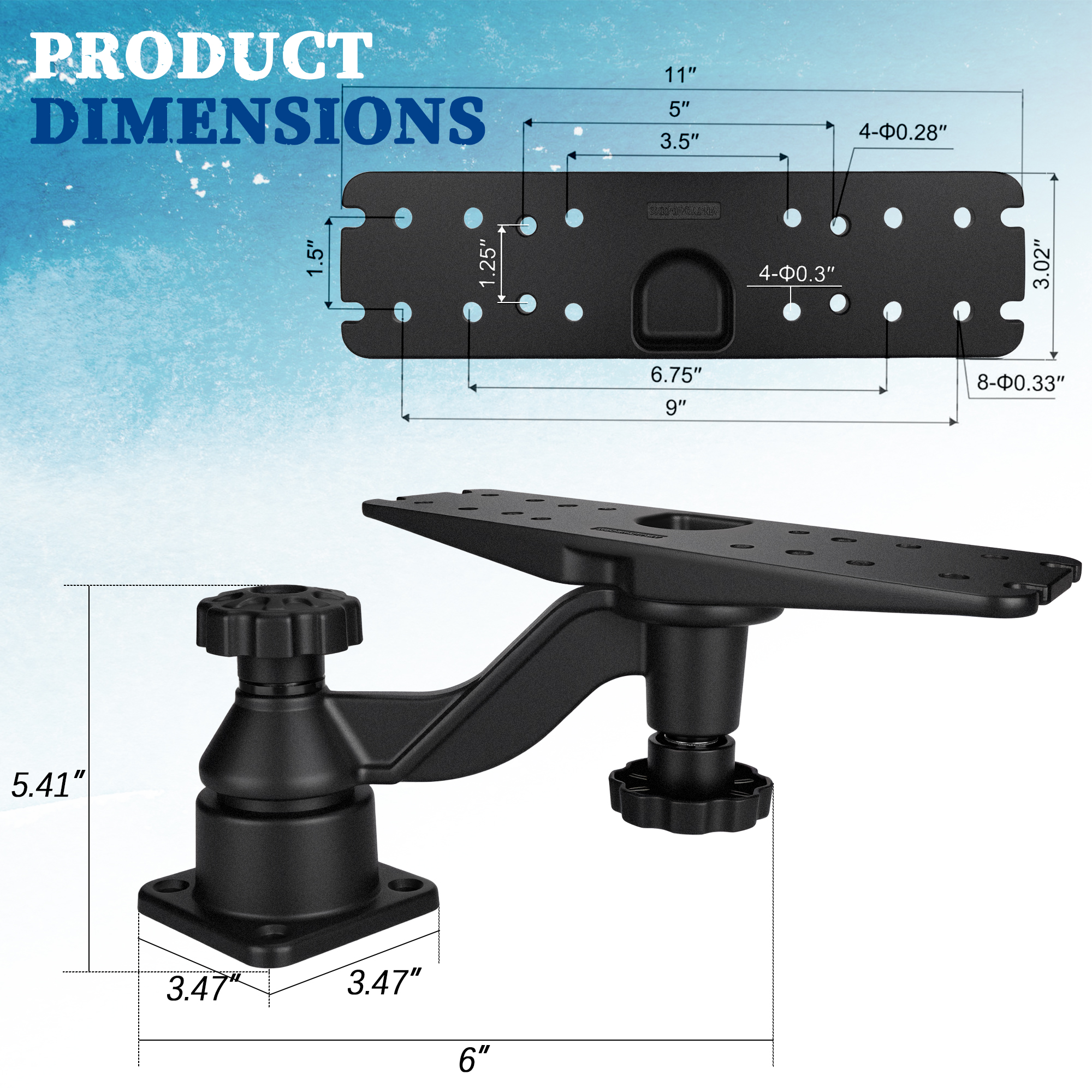 Heavy-duty vertical base mount – Fish Finder Mount Bewertung und Preis