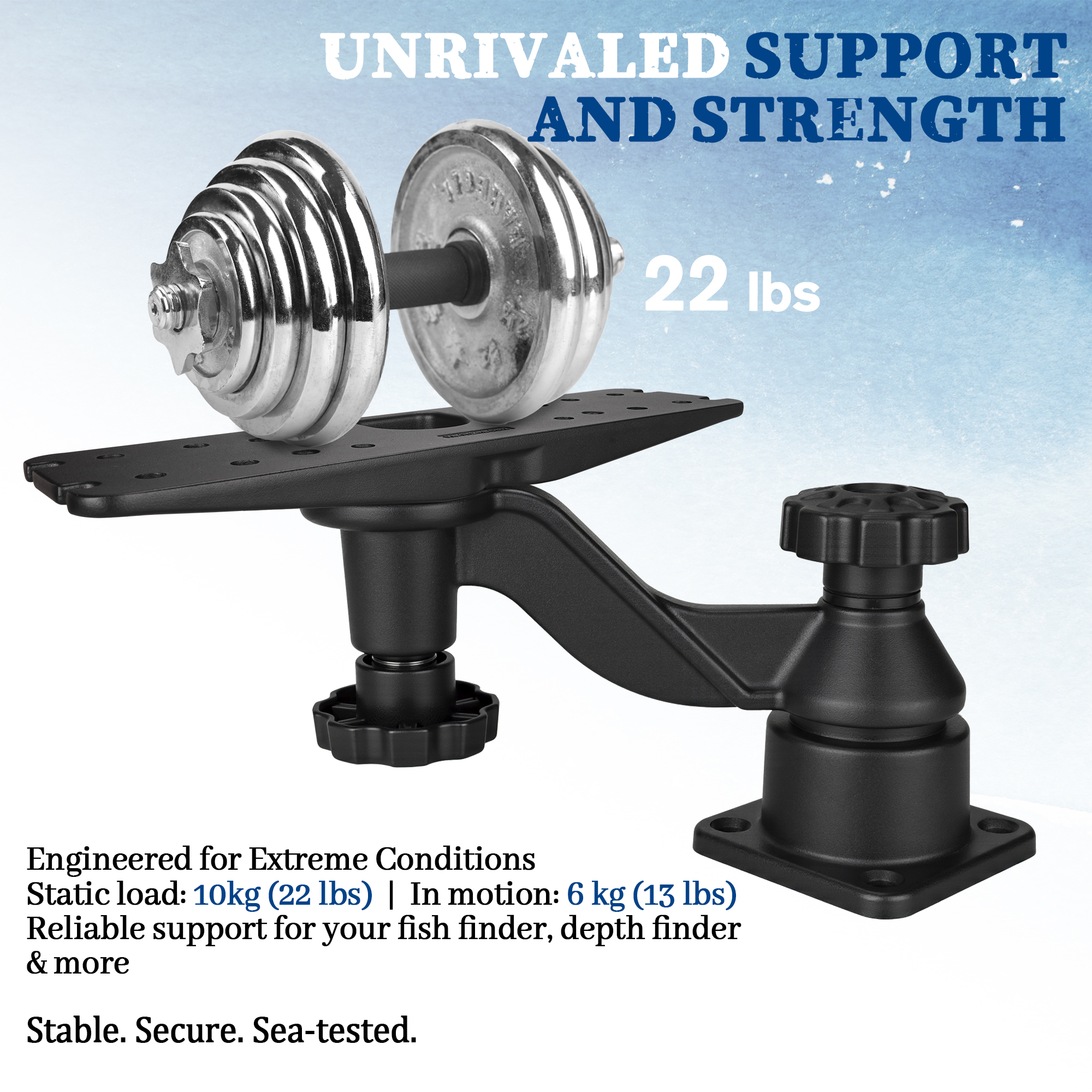 Heavy-duty vertical base mount – Fish Finder Mount Bewertung und Preis